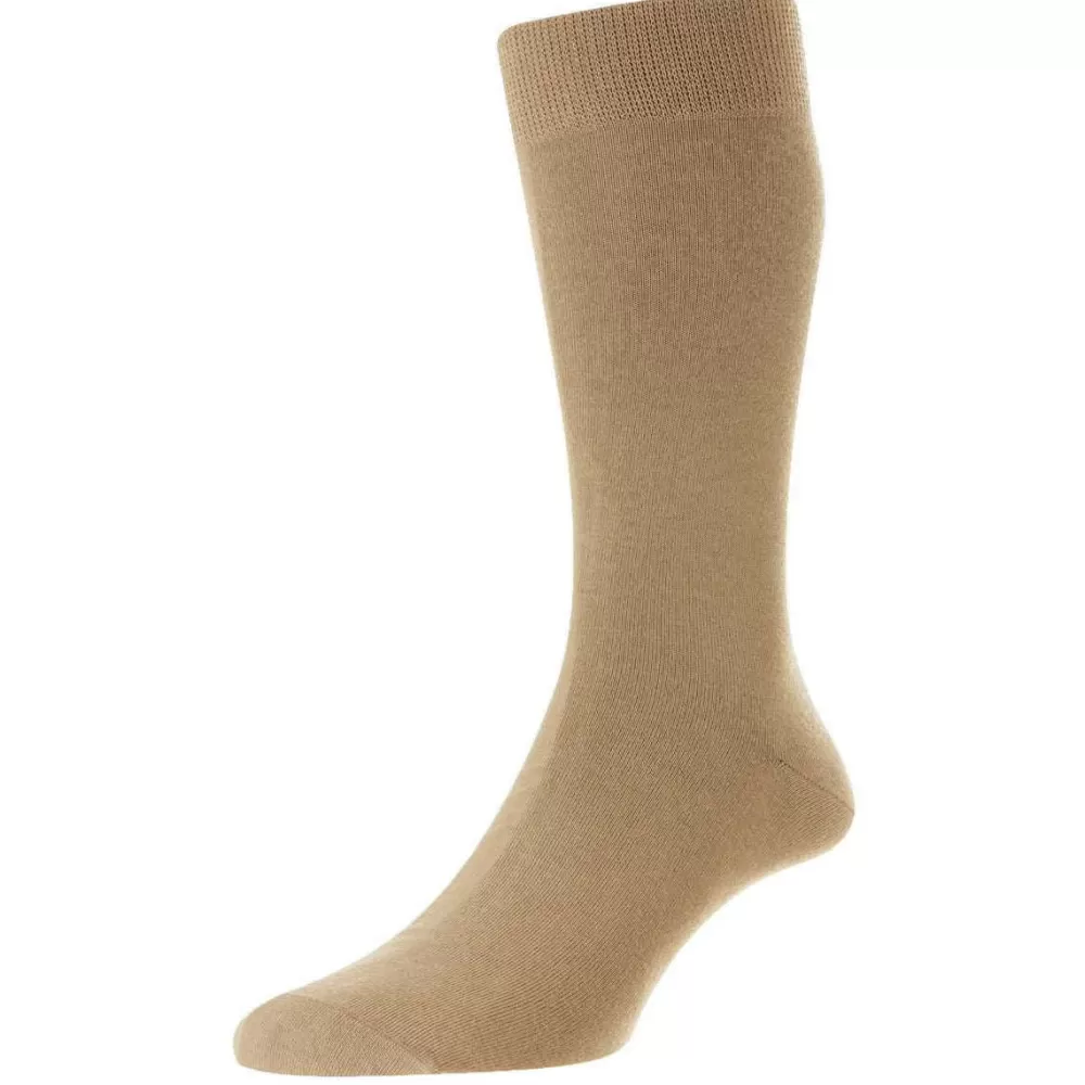 Pantherella Men's Socks^Khaki Tavener Egyptian Cotton Socks