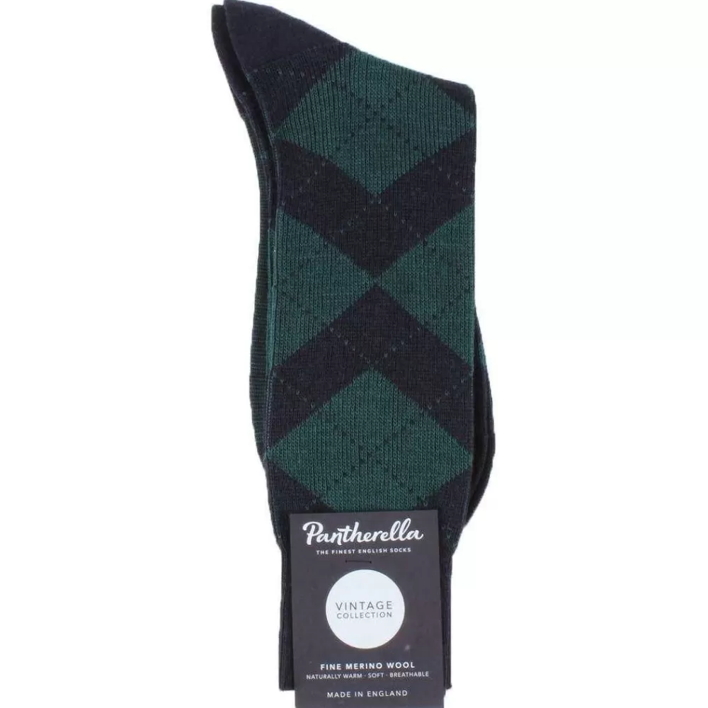 Pantherella Men's Socks^Navy Abdale Socks
