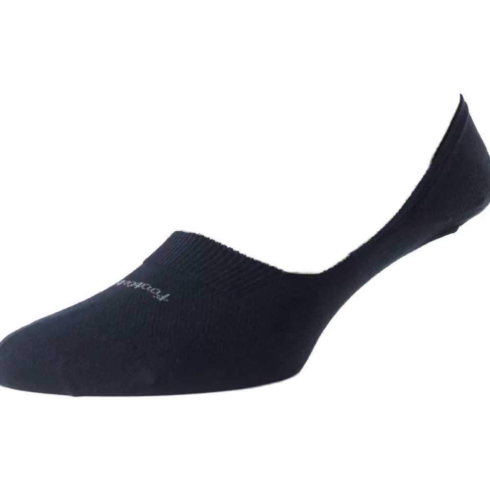 Pantherella Men's Socks^Navy Footlet Egyptian Cotton Shoe Liner
