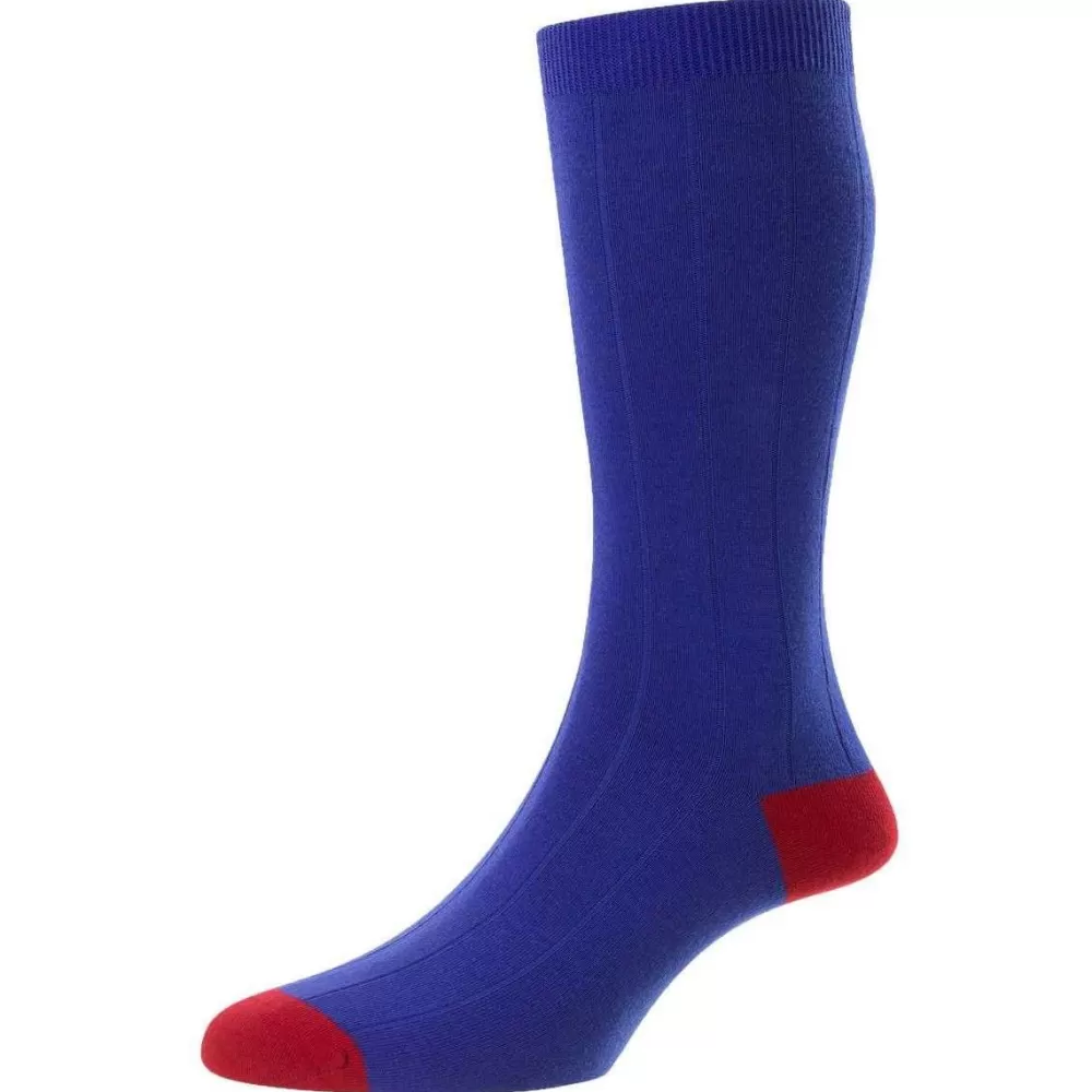 Scott Nichol Men's Socks^Blue Burford Organic Cotton Socks