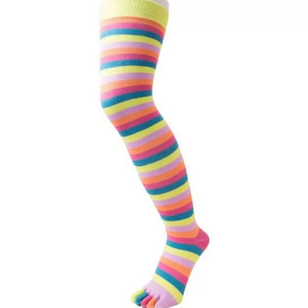 TOETOE Men's Socks^Pink Essential Striped Over The Knee Socks