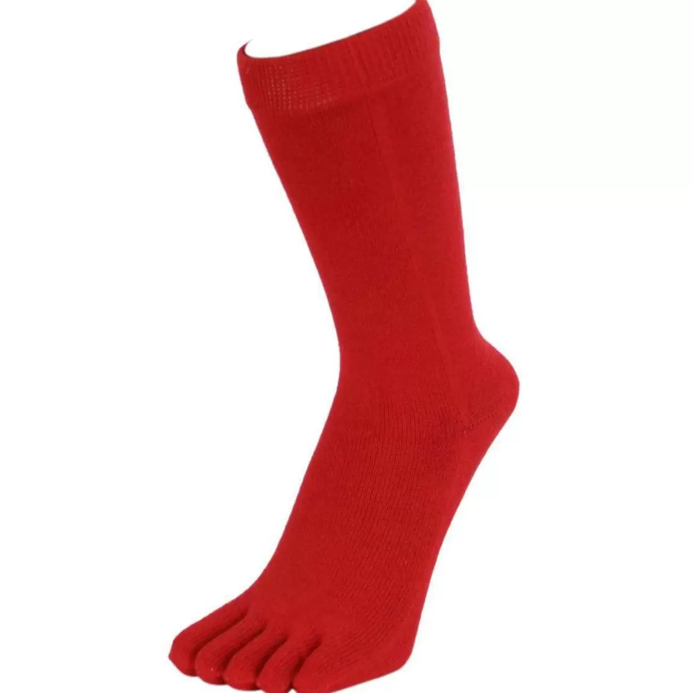 TOETOE Men's Socks^Red Classic Toe Socks