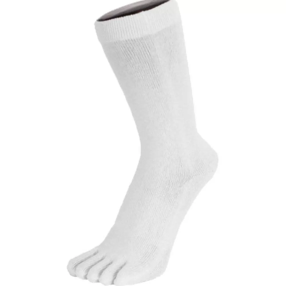 TOETOE Men's Socks^White Essential Mid Calf Socks